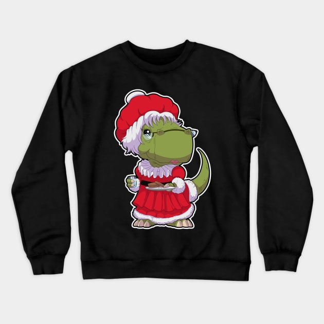 Dino Mrs claus Crewneck Sweatshirt by DinoTropolis